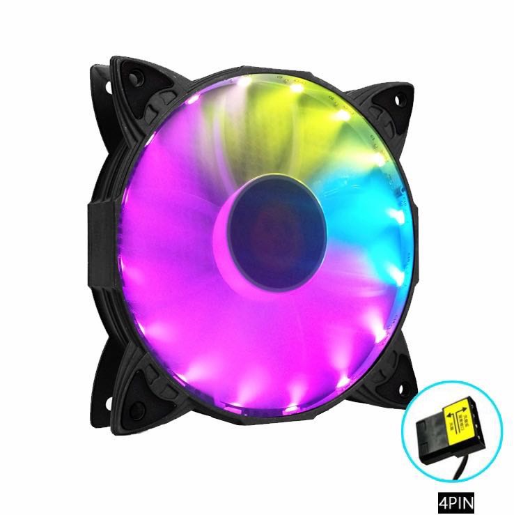 Tản Nhiệt Fan Case 12cm LED RGB Coolmoon M2 Không cần Hub