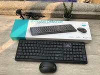 Bộ Bàn Phím Chuột Không Dây FORTER IK1600 Cao Cấp, Màu Đen, tặng kèm pin