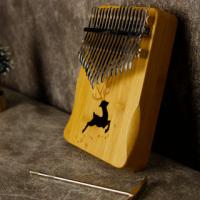 Đàn kalimba 17 phím gỗ nguyên khối cao cấp âm to vang tặng kèm phụ kiện-DK16