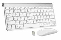 Combo Bàn Phím và Chuột không dây HK908 (màu trắng)