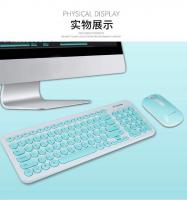 Bàn phím +Chuột Không Dây DIVIPAD K520 (màu xanh ) chống nước - chống ồn