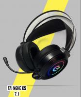 Tai nghe gaming có K5 7.1 màu Đen, có mic, có đèn đổi màu cực đẹp siêu rẻ