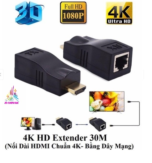 Đầu chuyển đổi HDMI to Lan 30m 4k