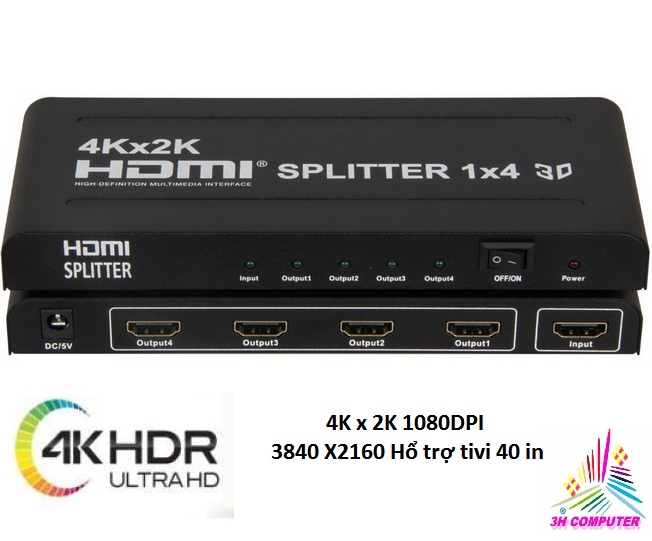 Bộ chia HDMI 1 ra 4 3D 4K X2K