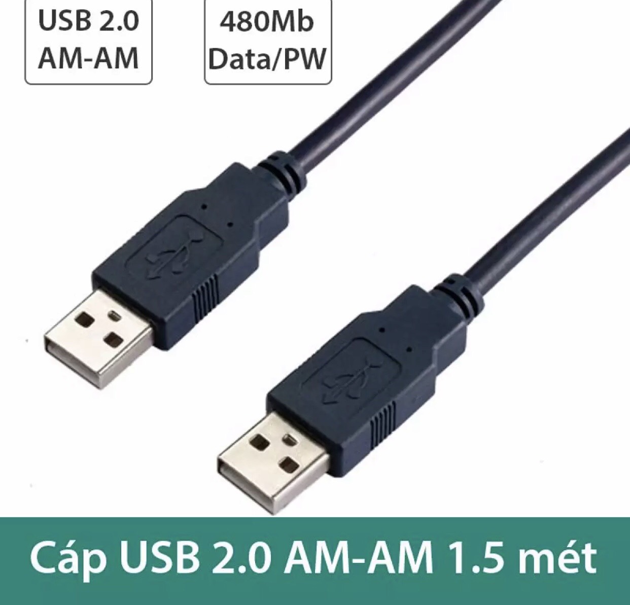 DÂY NỐI DÀI 2 ĐẦU USB 1.5M/Cáp USB 2 đầu đực