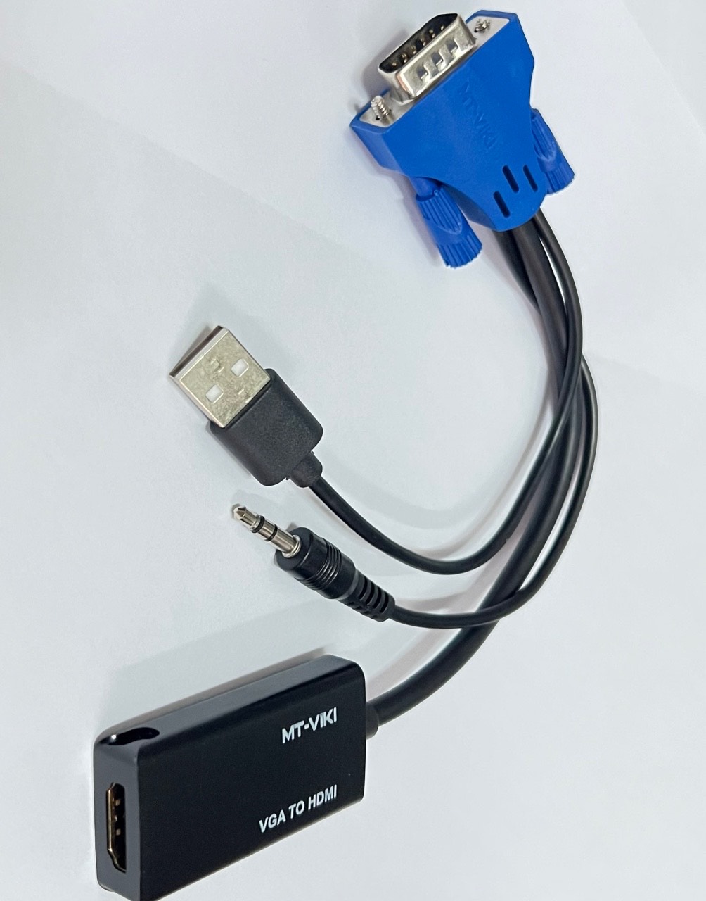 Cáp chuyển đổi VGA sang HDMI MT-VIKIE có Audio, nguồn USB