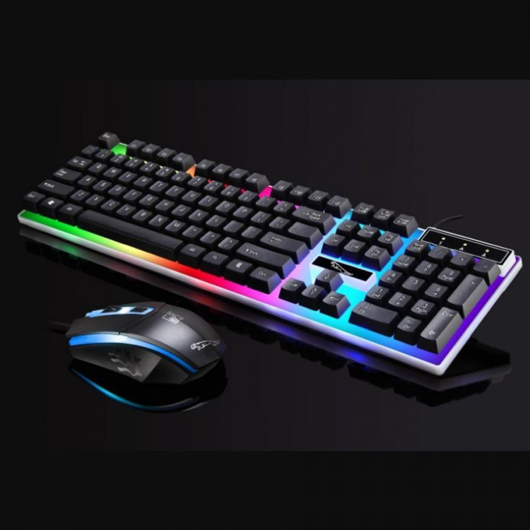 Bộ Bàn Phím Giả Cơ và Chuột Chuyên Game G21 Led 7 Màu - Màu Đen