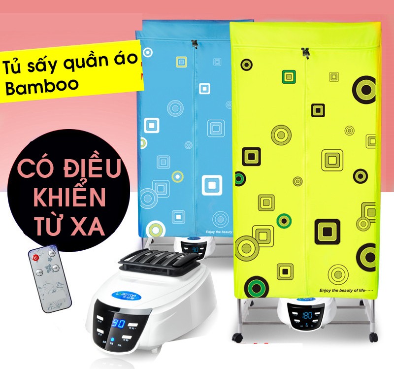Tủ sấy khô quần áo công nghệ nhật bản khung inox gập 3 chế độ sấy