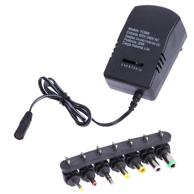 Bộ chuyển đổi nguồn sạc đa năng YC668  3A AC DC 3 4.5 6 7.5 9 12V  tiện dụng chất lượng cao